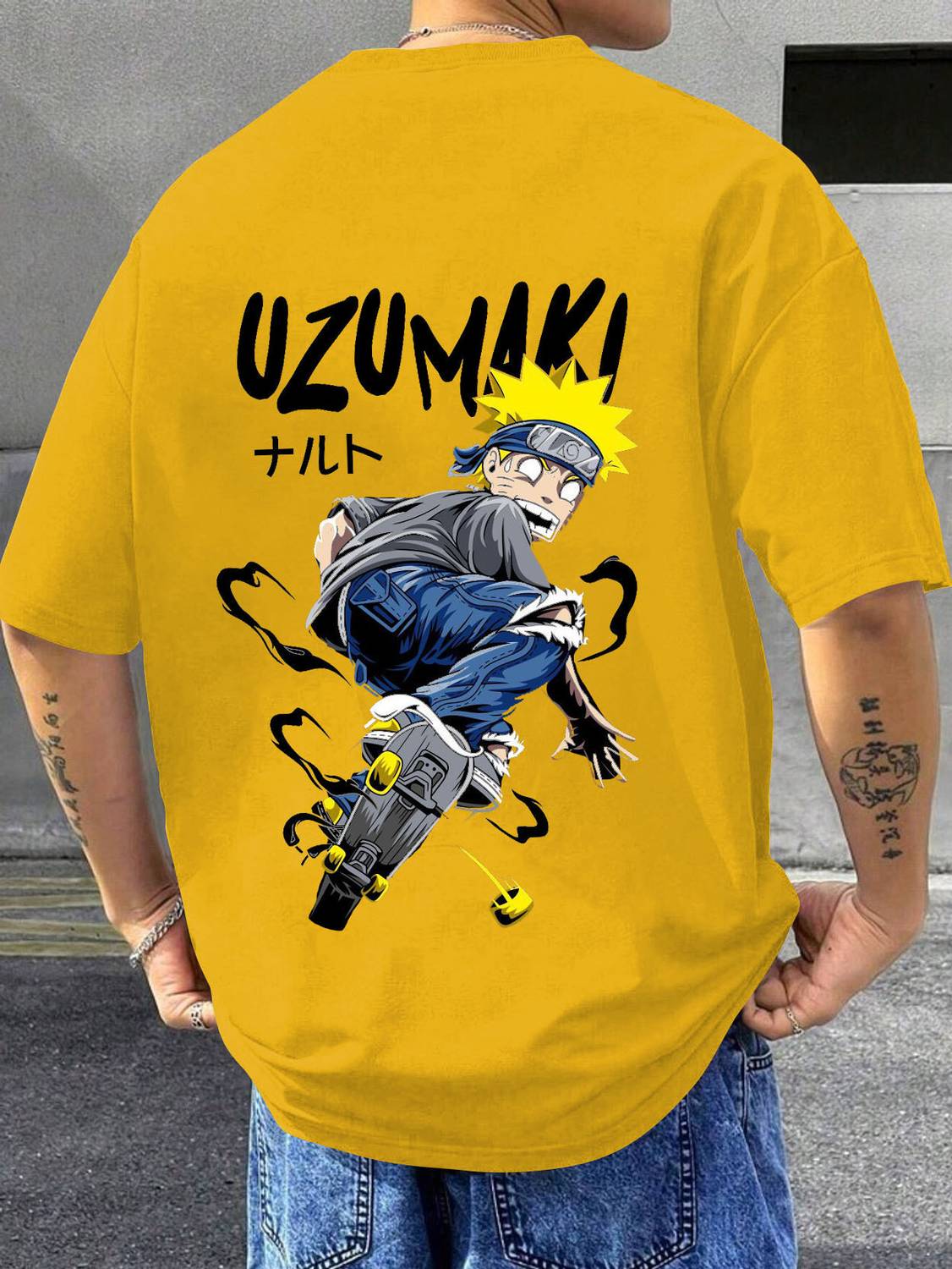 Metro Tees Printed, Typography Men Round Neck Yellow T-Shirt