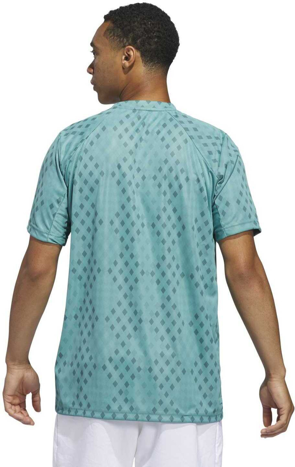 Image of ADIDAS Printed Men Crew Neck Blue T-Shirt