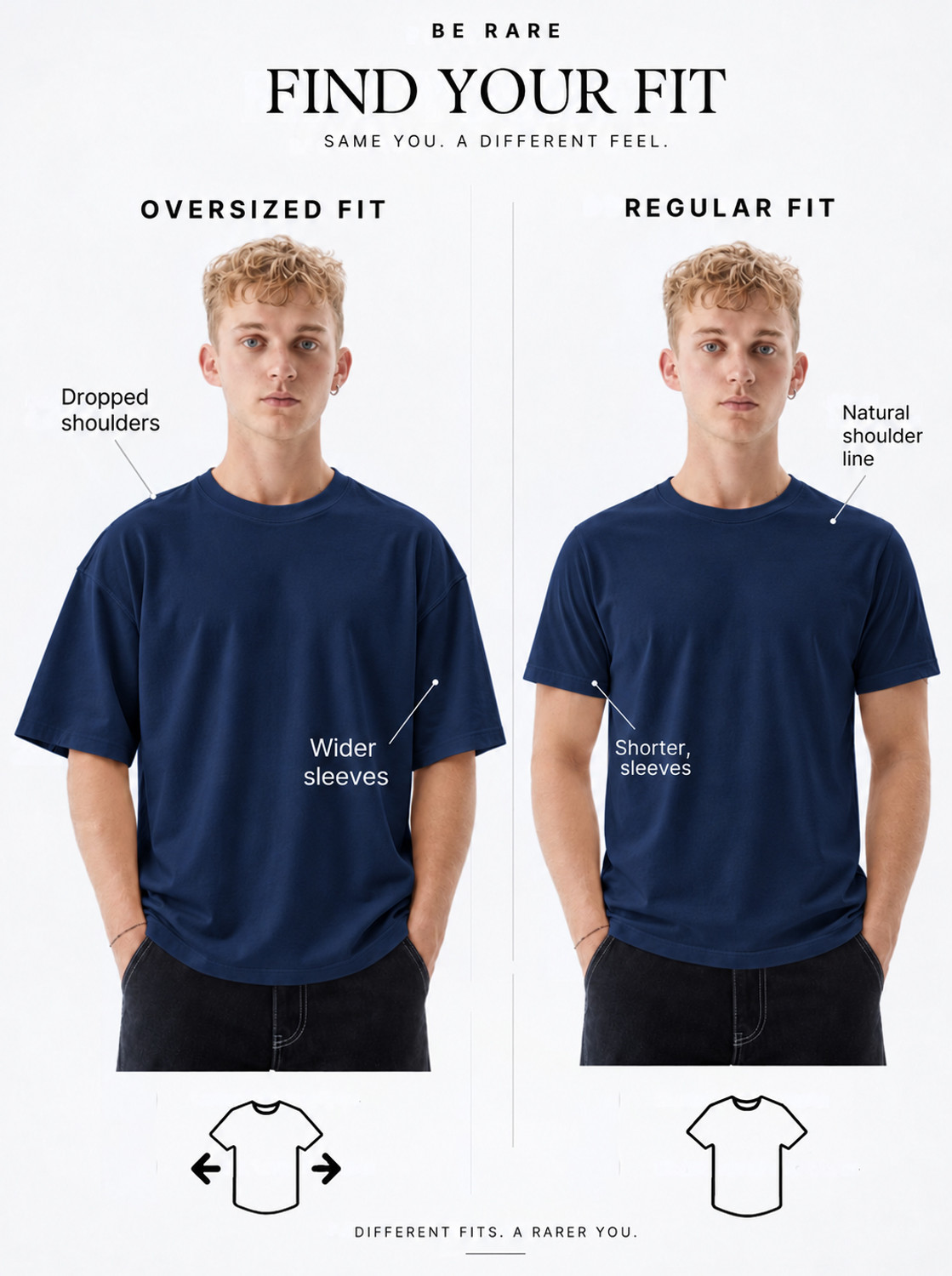 Image of BE RARE Solid Men Round Neck Black T-Shirt