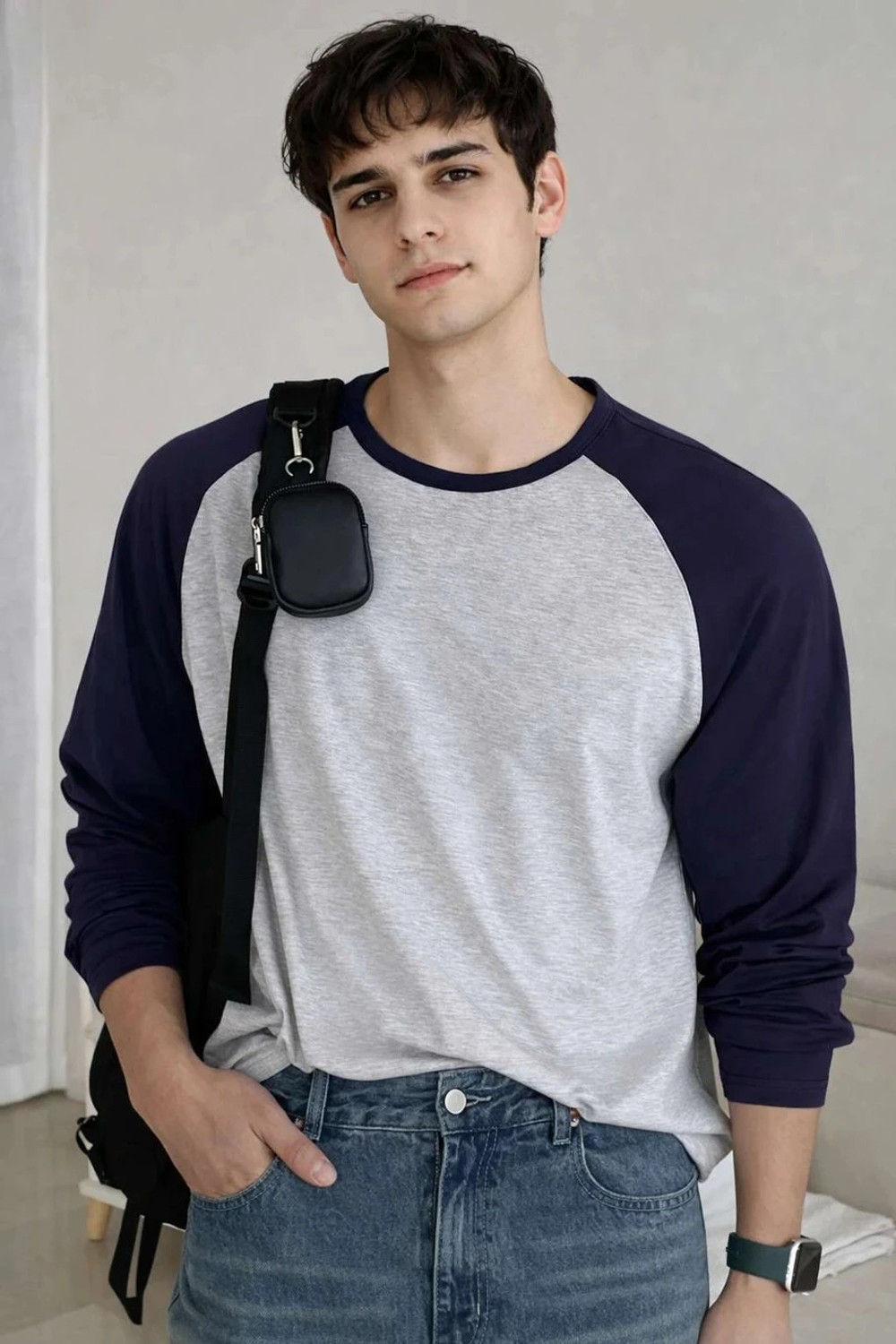 Image of MK Digital Colorblock Men Round Neck Multicolor T-Shirt