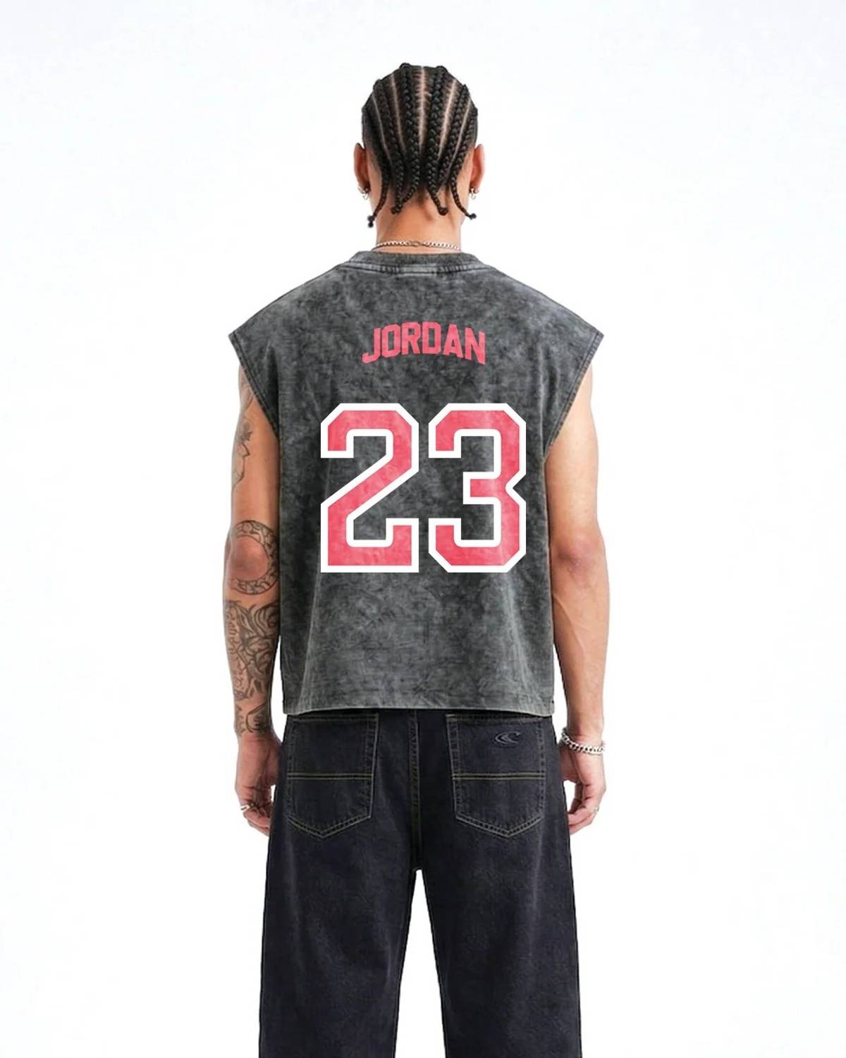 Noyzee Graphic Print Men Round Neck Grey T-Shirt - Image 2