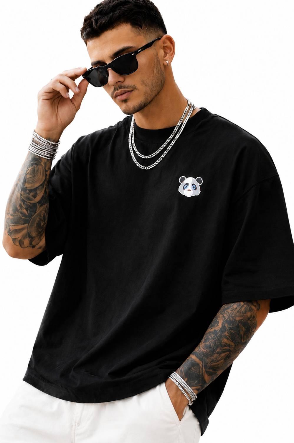 PATOIS Graphic Print Black T-Shirt - Image 3