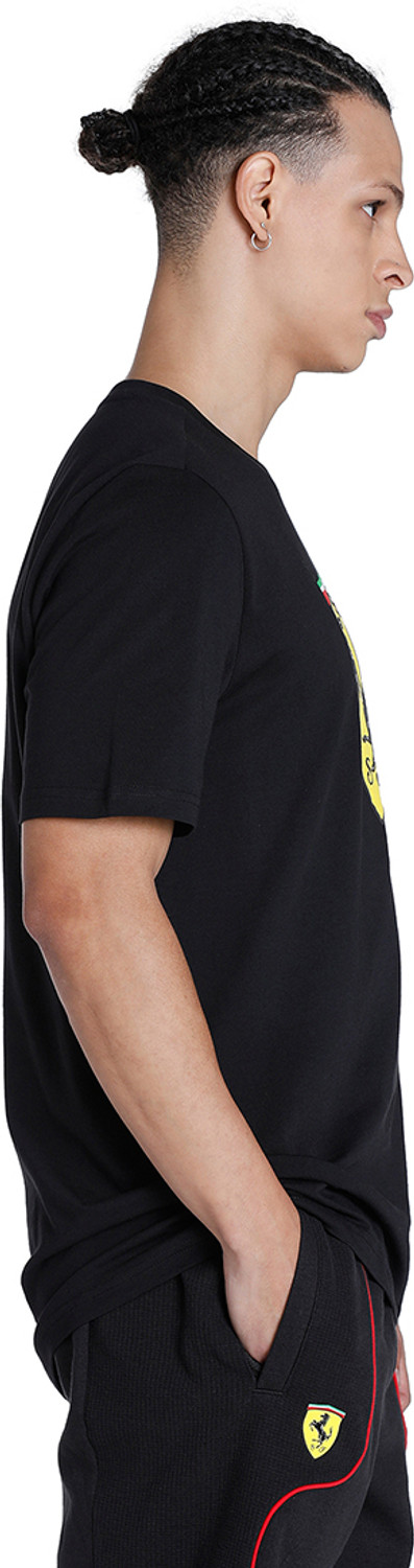 Image of PUMA Solid Men Crew Neck Black T-Shirt