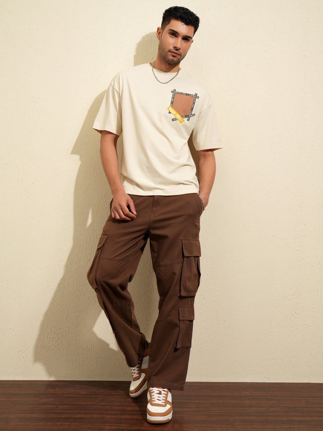 Image of LOCOMOTIVE Printed Men Round Neck White T-Shirt