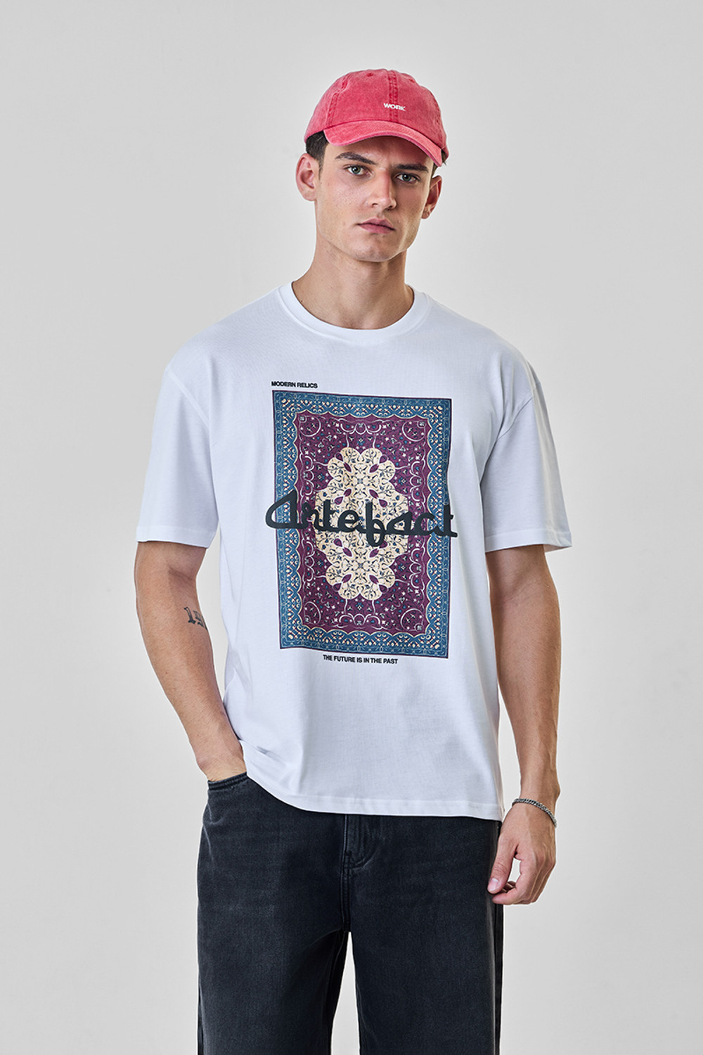 Image of Snitch Graphic Print Men Crew Neck White T-Shirt