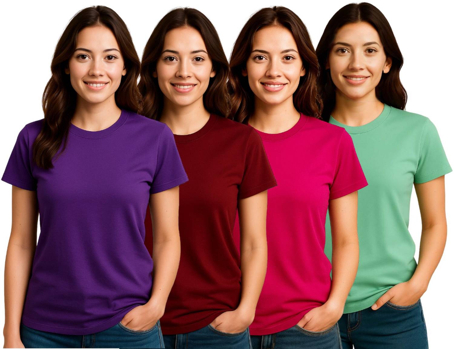 NOW OR NEVER Solid Women Round Neck Multicolor T-Shirt