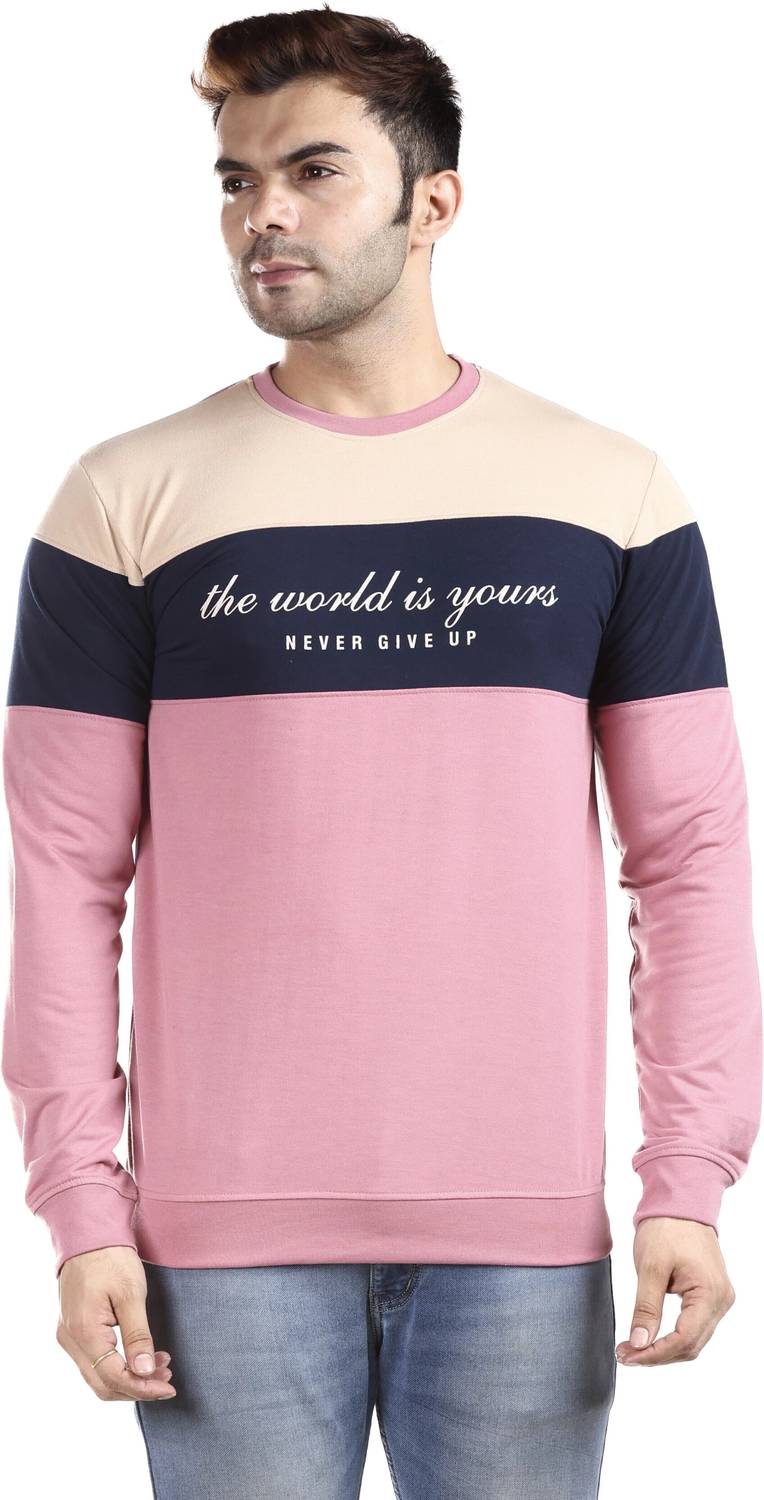 E-MAX Men Printed Round Neck Polyester Multicolor T-Shirt