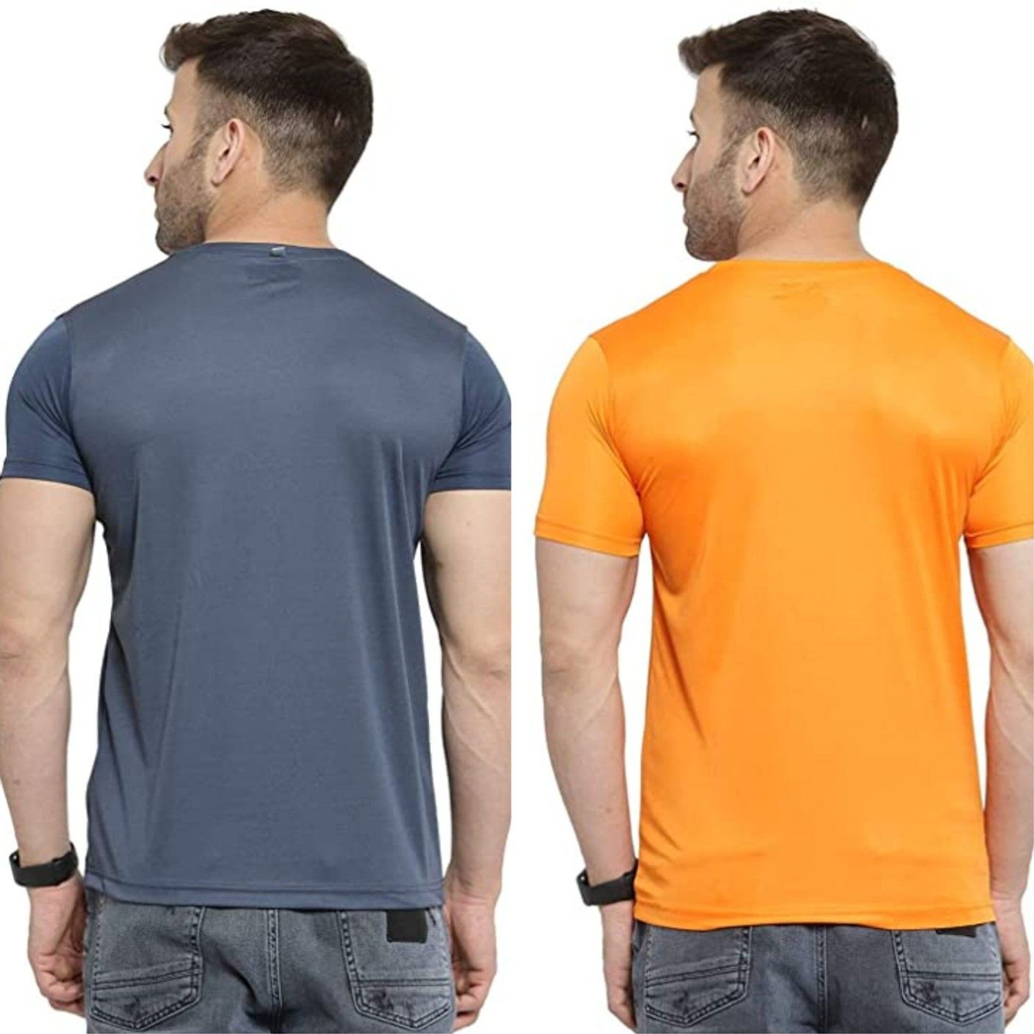 Image of Farlucci Solid Men Round Neck Multicolor T-Shirt
