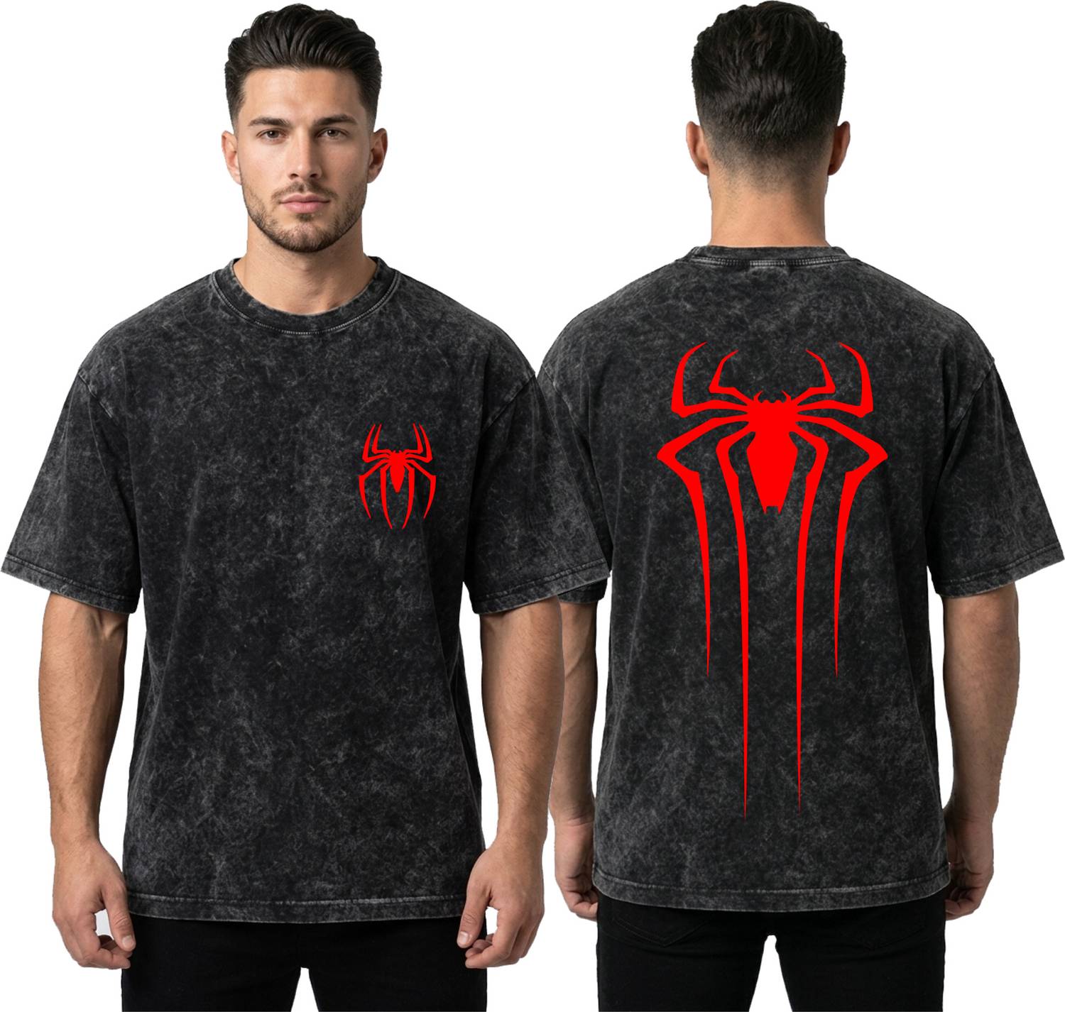 DIGI DRAPE Superhero Black T-Shirt - Image 2