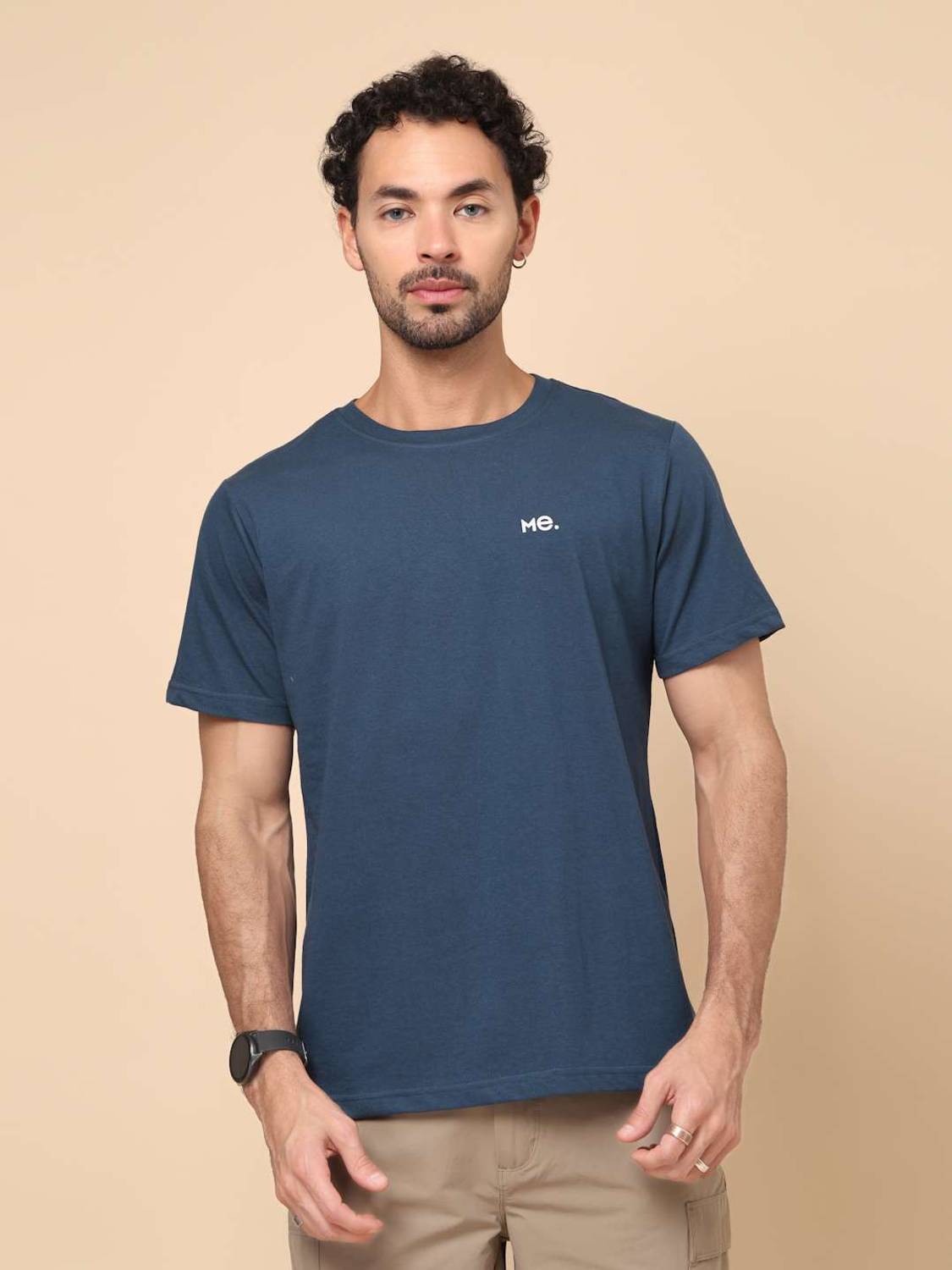 Millionemotions Men Graphic Print Round Neck Cotton Blend Multico