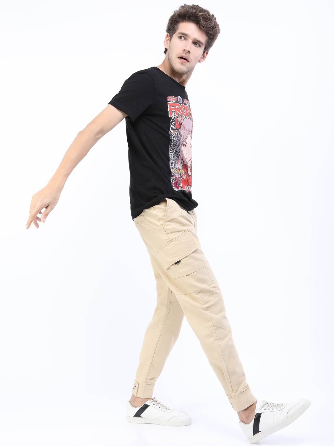 Image of KETCH Printed Men Round Neck Black T-Shirt
