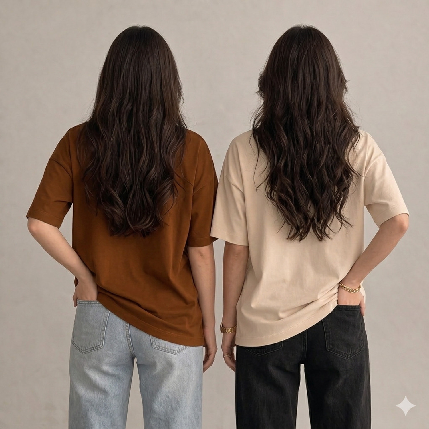 Image of guldar Graphic Print Women Round Neck Brown, Beige T-Shirt