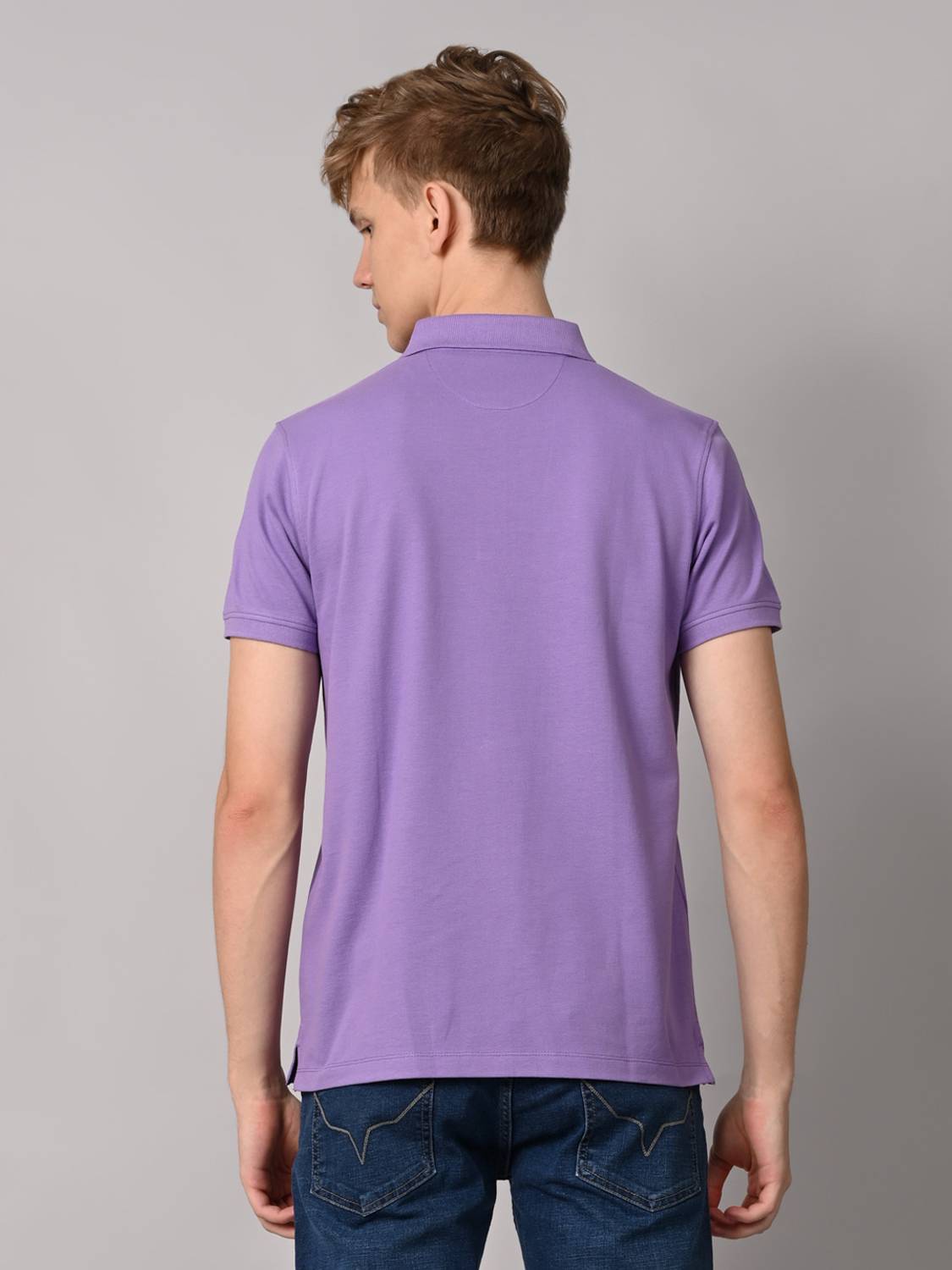 INTEGRITI Men Purple Polo Neck T-Shirt - Image 5