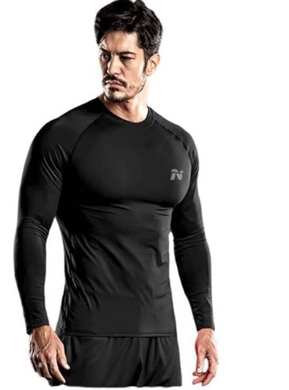 NINQ Solid Men Round Neck Black T-Shirt
