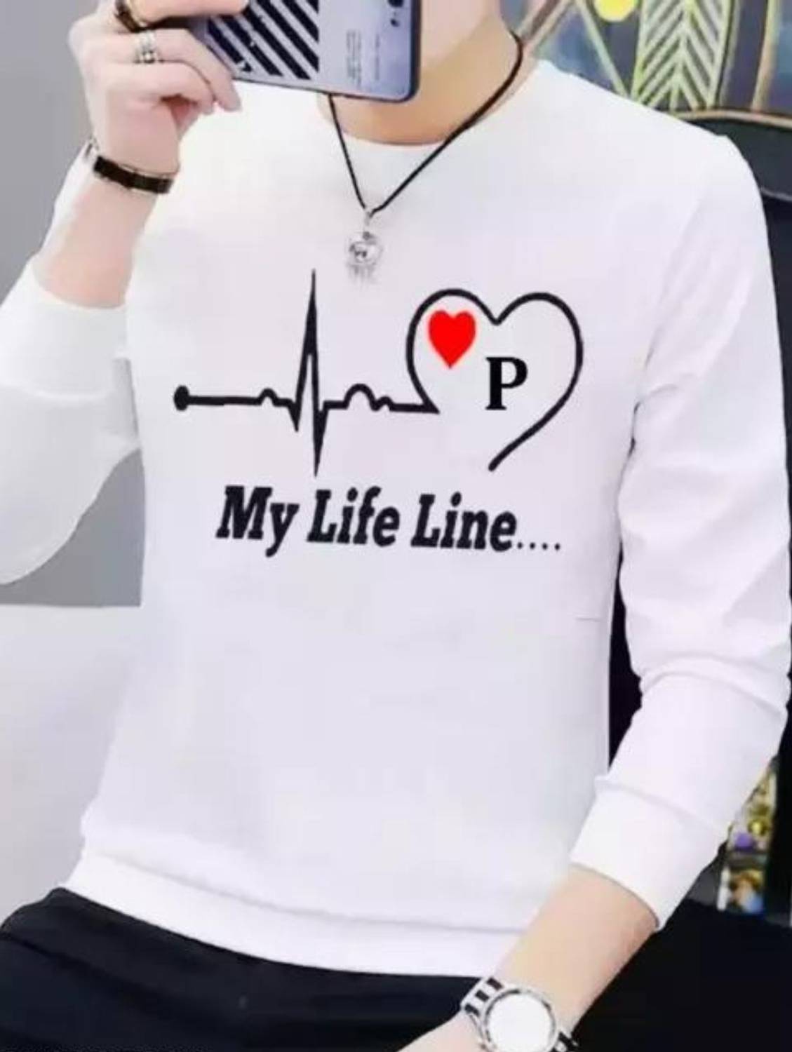 ALIVE Printed, Typography Men Round Neck White T-Shirt
