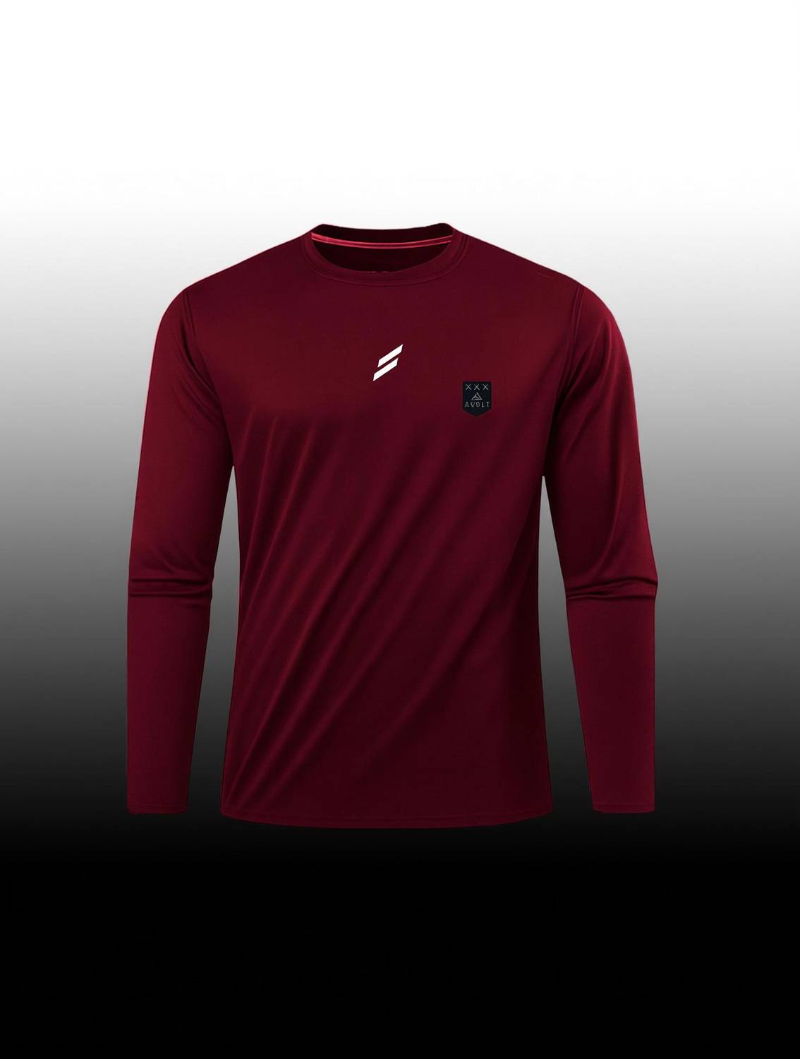 AVOLT Solid, Self Design Men Round Neck Maroon T-Shirt