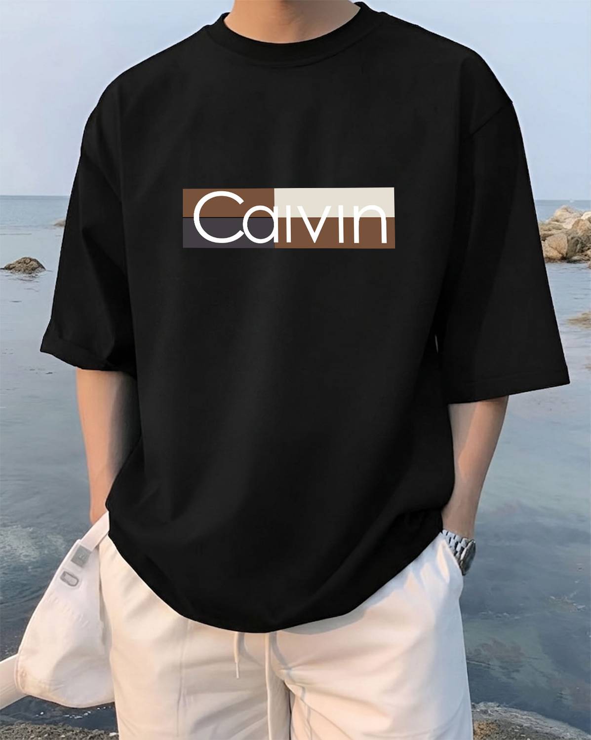 Flipkart SmartBuy Printed Men Round Neck Black T-Shirt