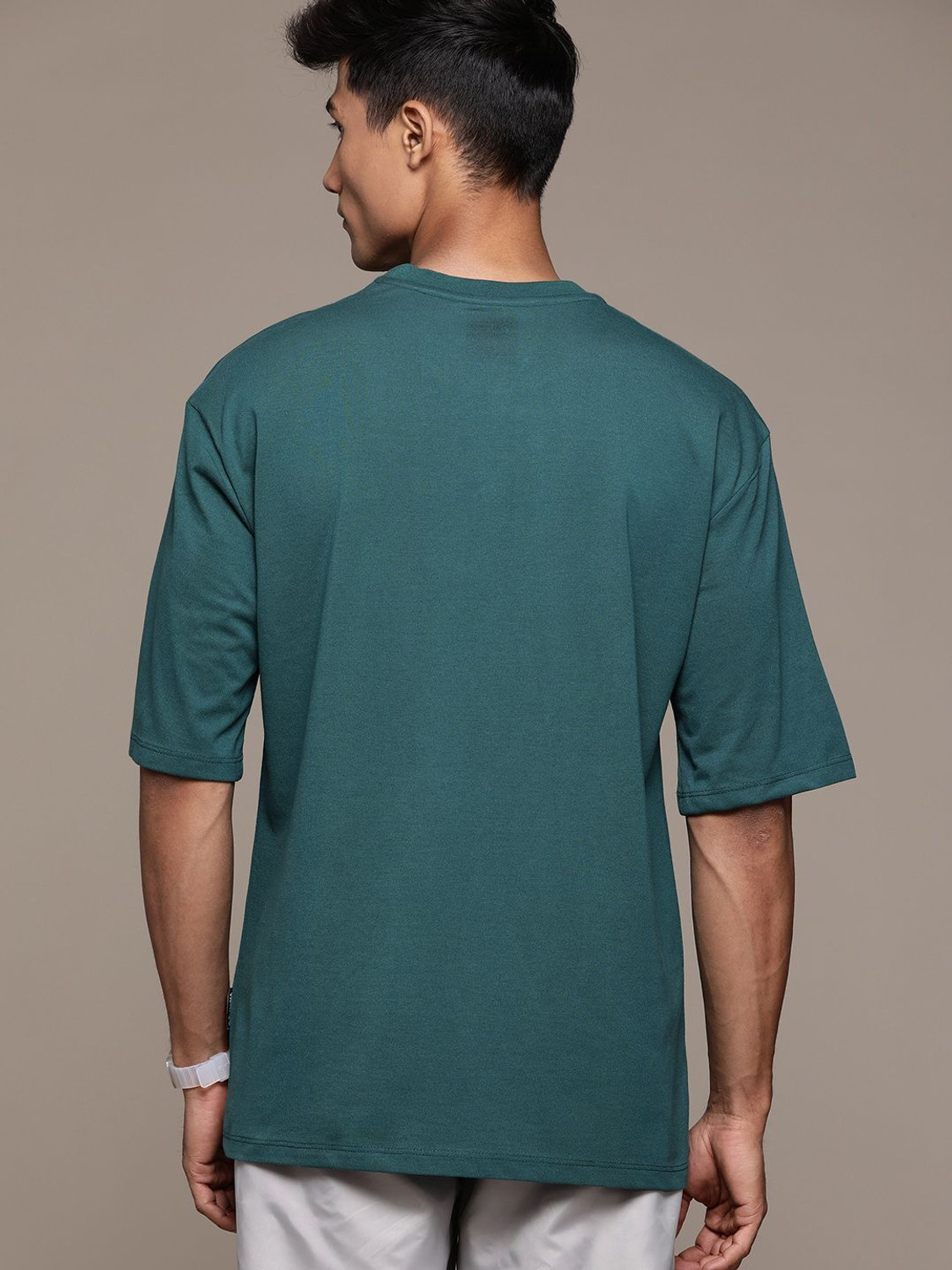 Image of Roadster Printed Men Round Neck Green T-Shirt