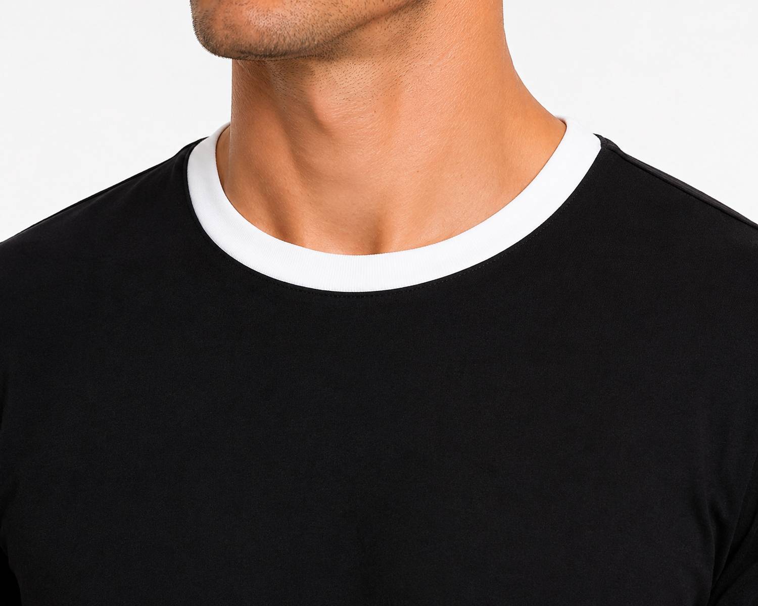 Dorman Men Black Round Neck T-Shirt - Image 4