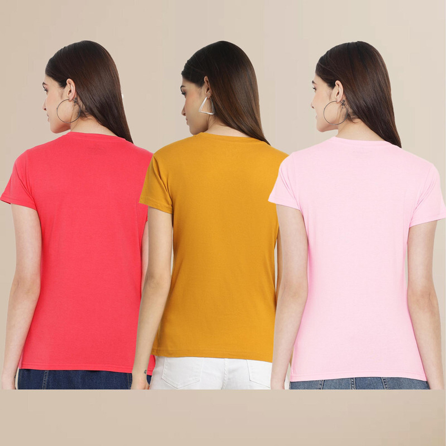 Image of METRONAUT Printed Women Round Neck Multicolor T-Shirt