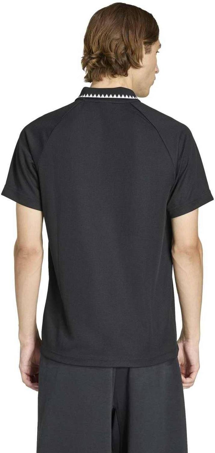 Adidas Originals Men Black Polo Neck T-Shirt - Image 3