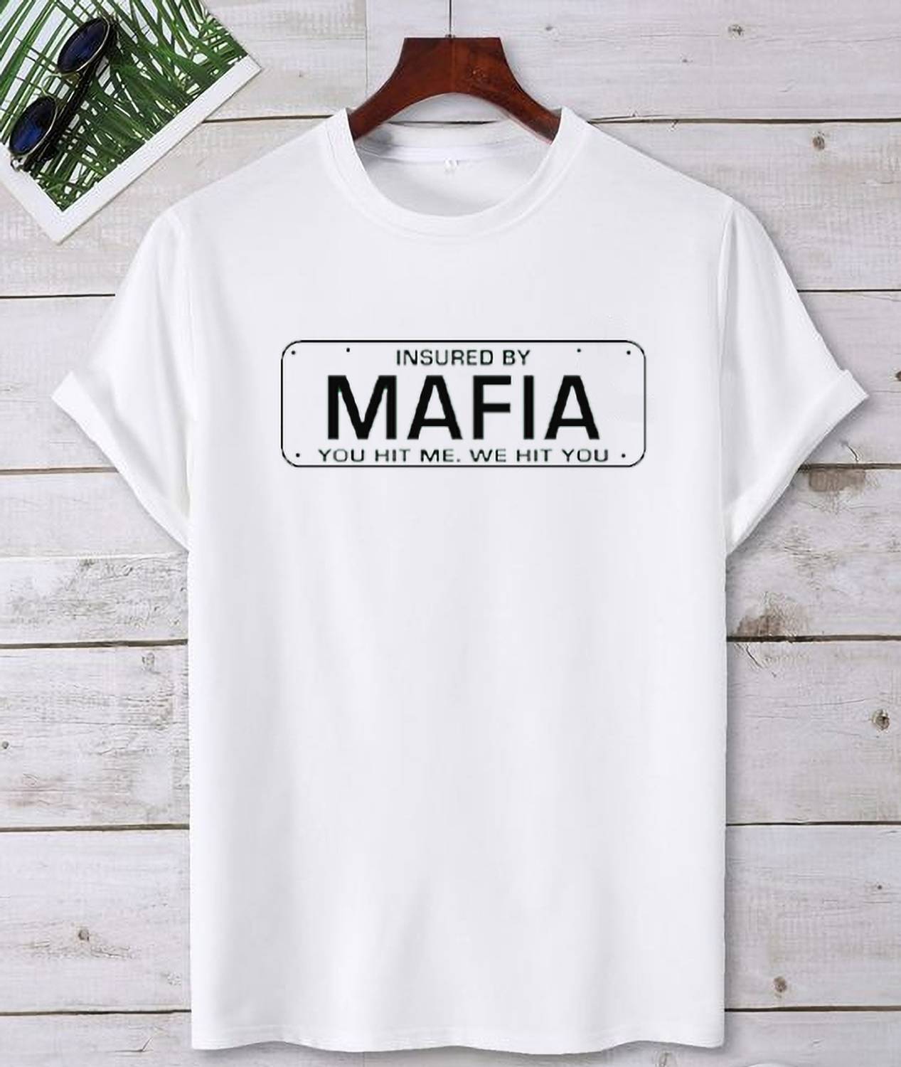 AFCollection Printed, Typography Men Round Neck White T-Shirt