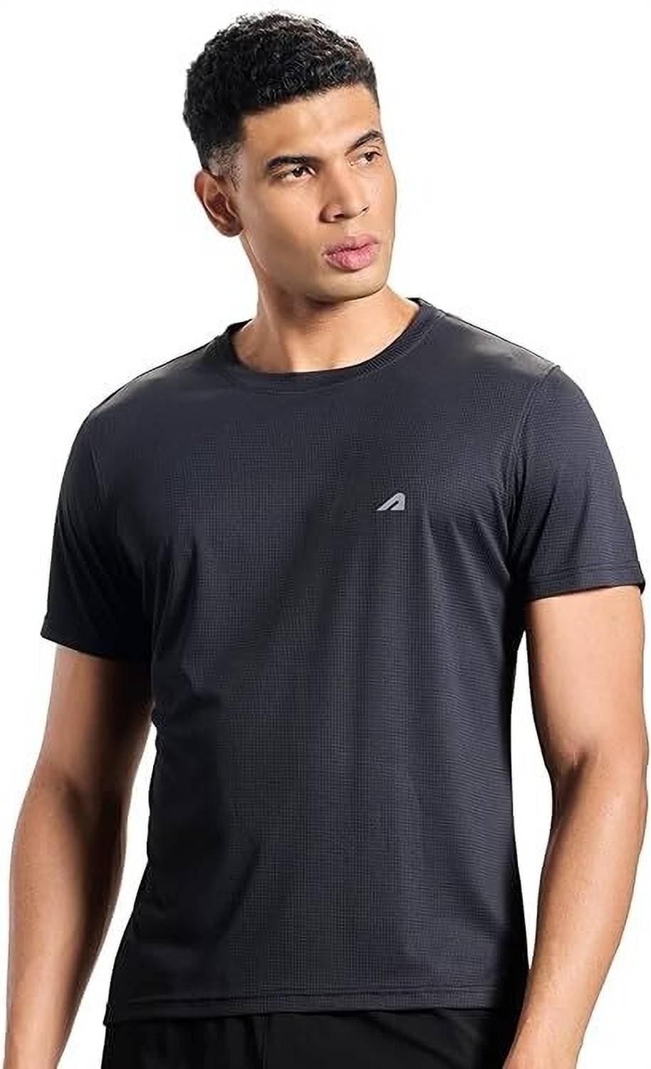 Boldfit Athleisure Men Solid Round Neck Polyester Blue T-Shirt