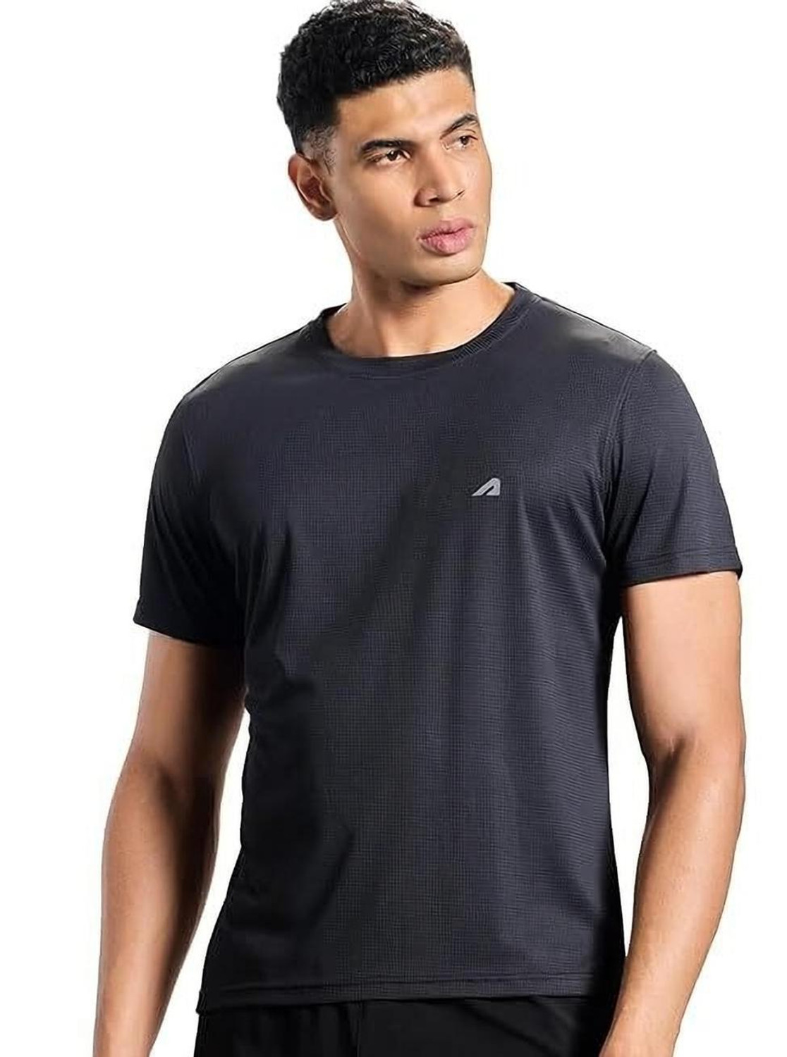 Image of Boldfit Athleisure Solid Men Round Neck Black T-Shirt