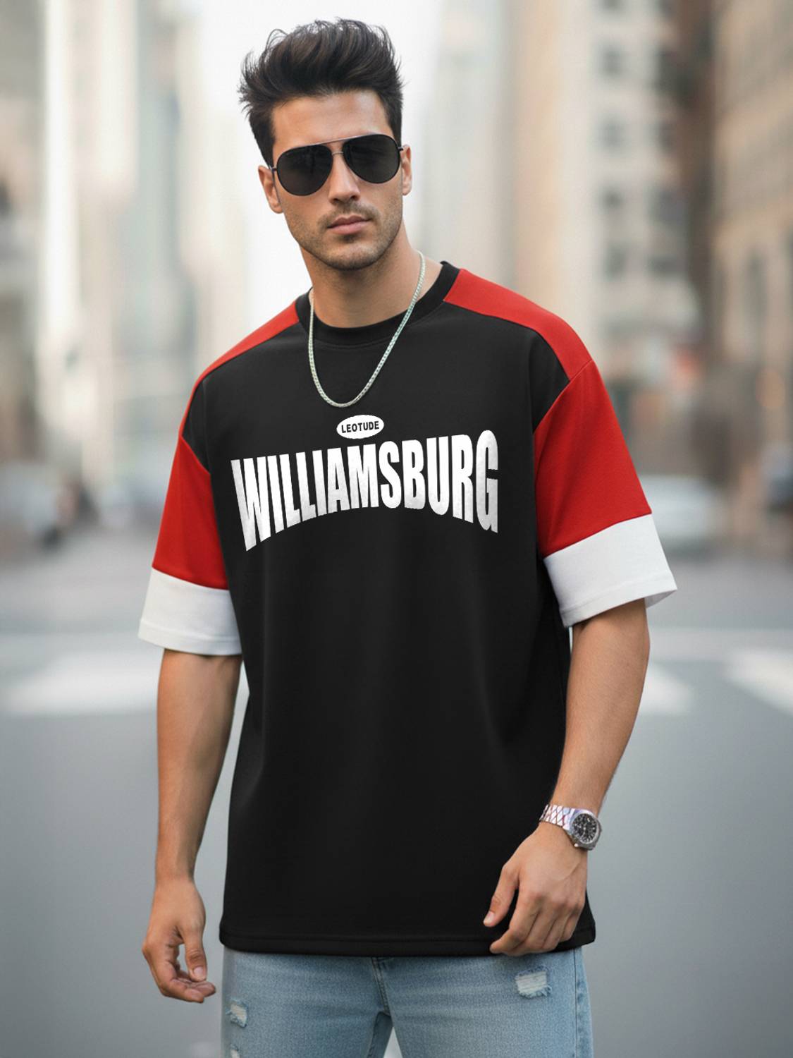 Leotude Multicolor Men Round Neck T-Shirt - Image 2