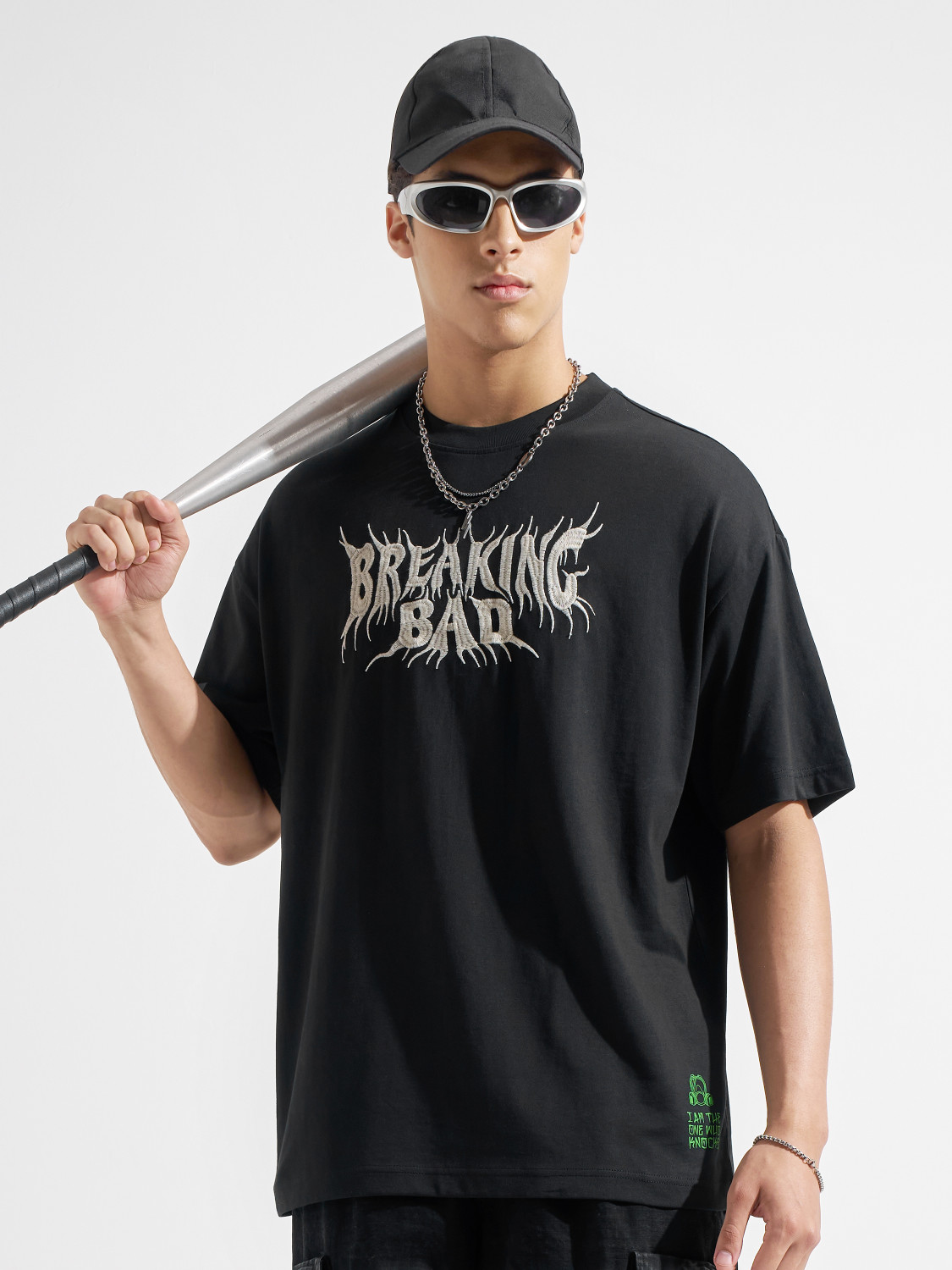 Image of HIGHLANDER Printed Men Round Neck Black T-Shirt