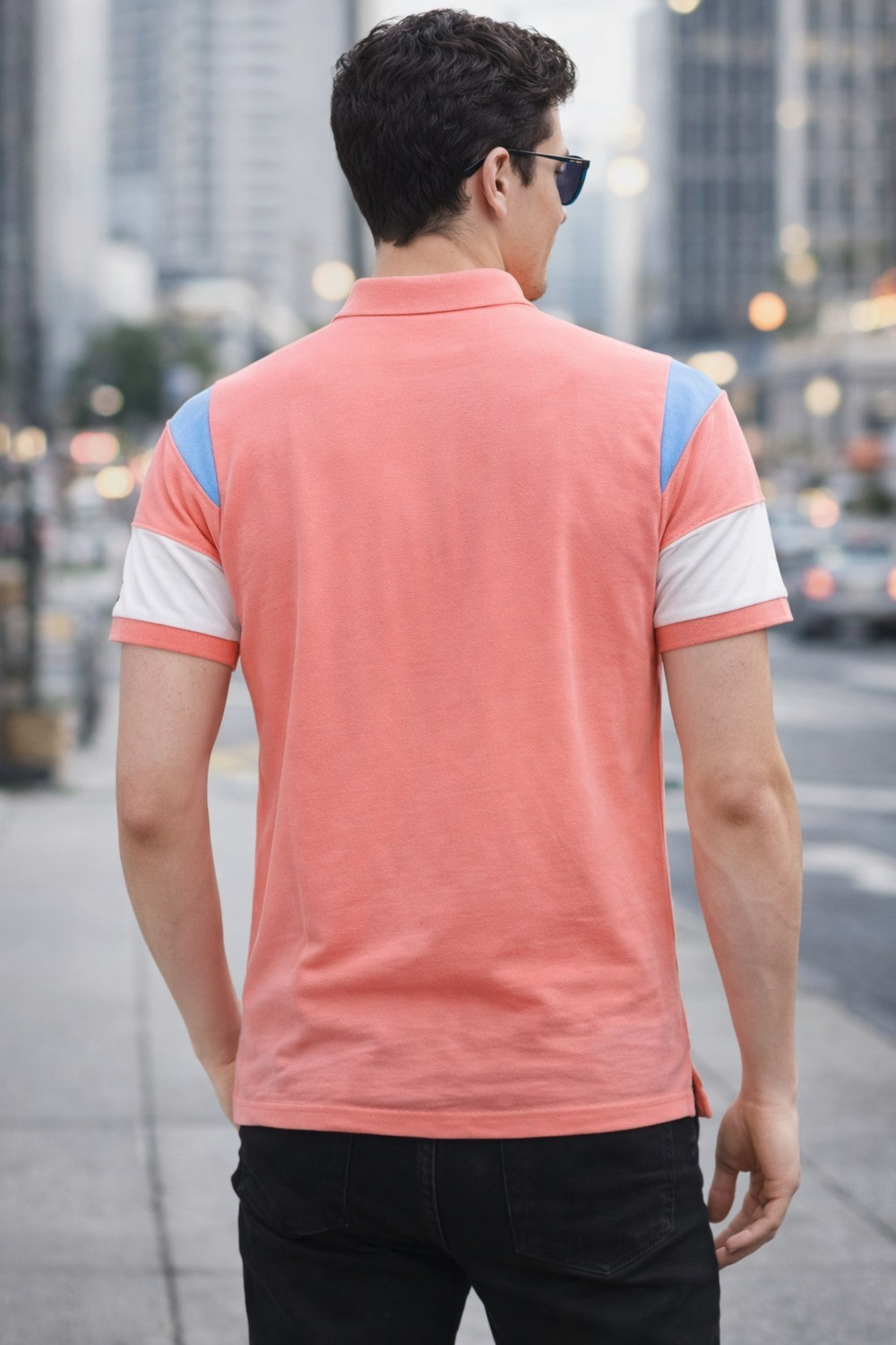 Image of KRIPLA Colorblock Men Polo Neck Multicolor T-Shirt