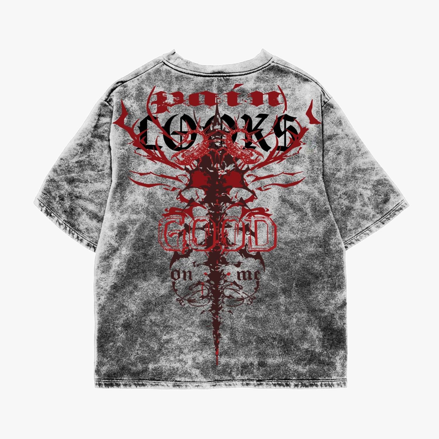 Noyzee Men's Grey Printed Round Neck T-Shirt - Image 2