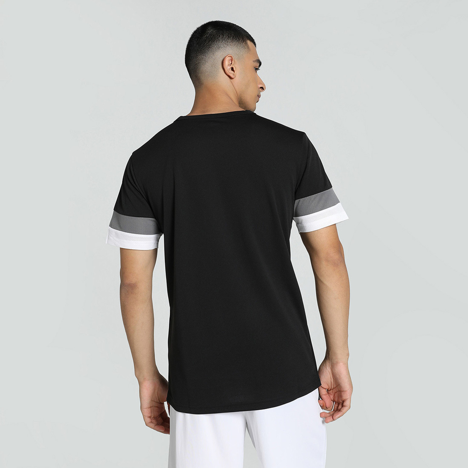 Image of PUMA Solid Men Crew Neck Black T-Shirt