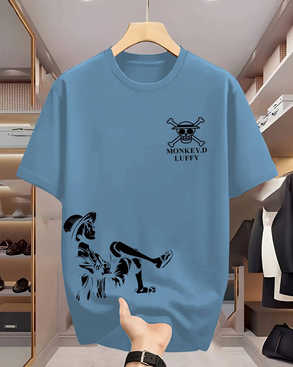 BuckleMen Blue Maroon Printed Men's T-Shirt Pack of 2 - Image 2