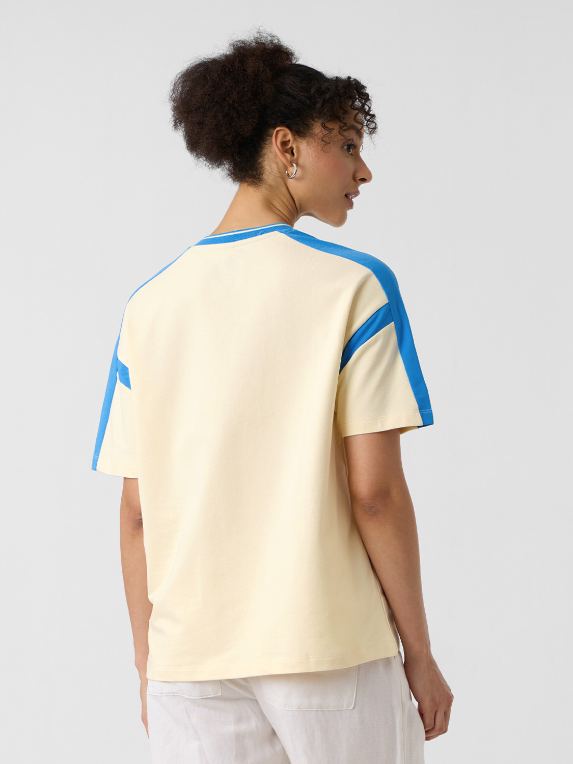 Image of The Souled Store Typography Women V Neck White T-Shirt