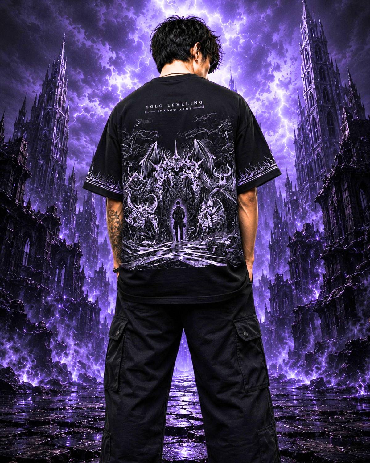 Larren Devis Black Round Neck T-Shirt - Image 3