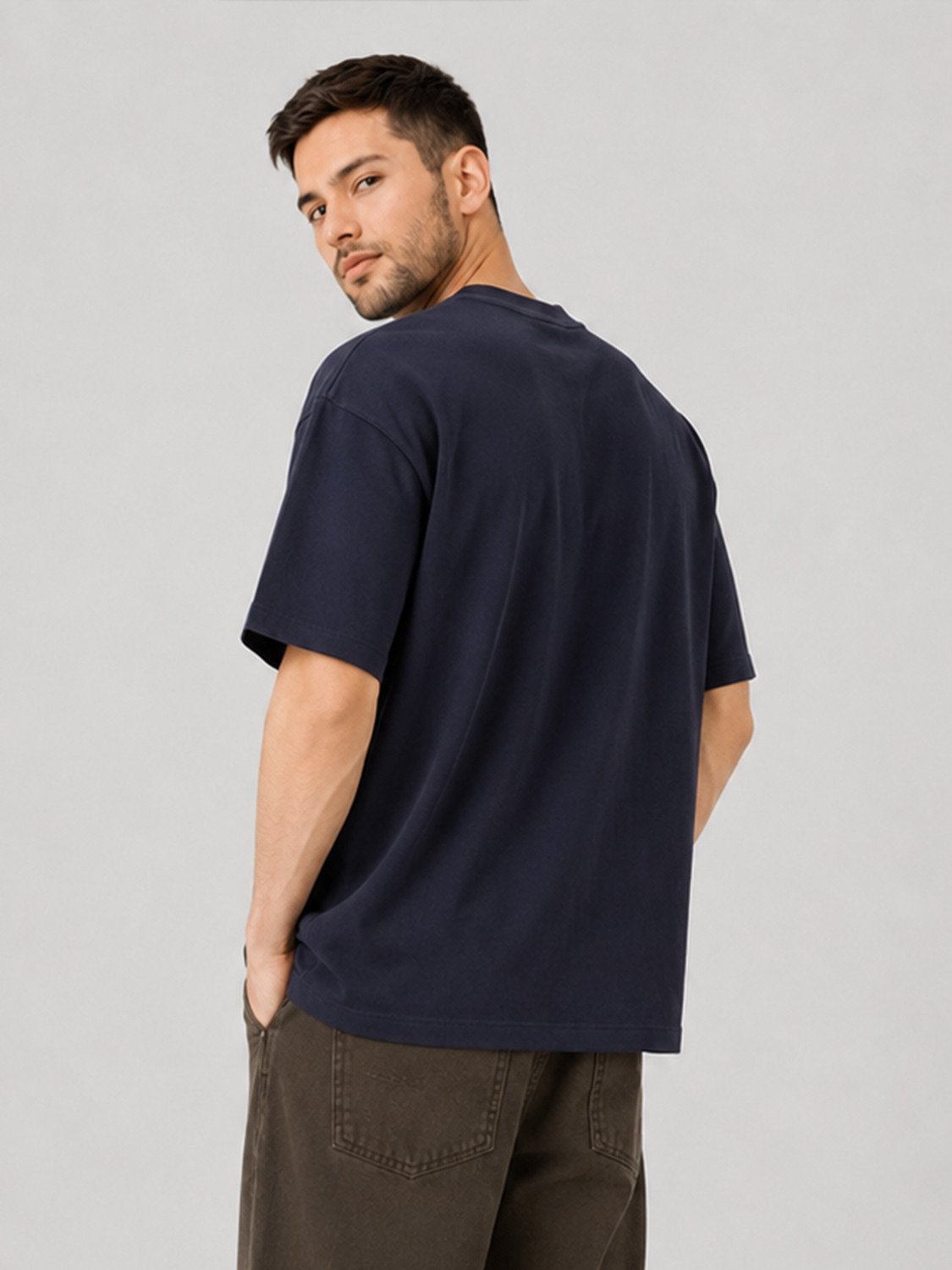 Image of BE RARE Solid Men Round Neck Black T-Shirt