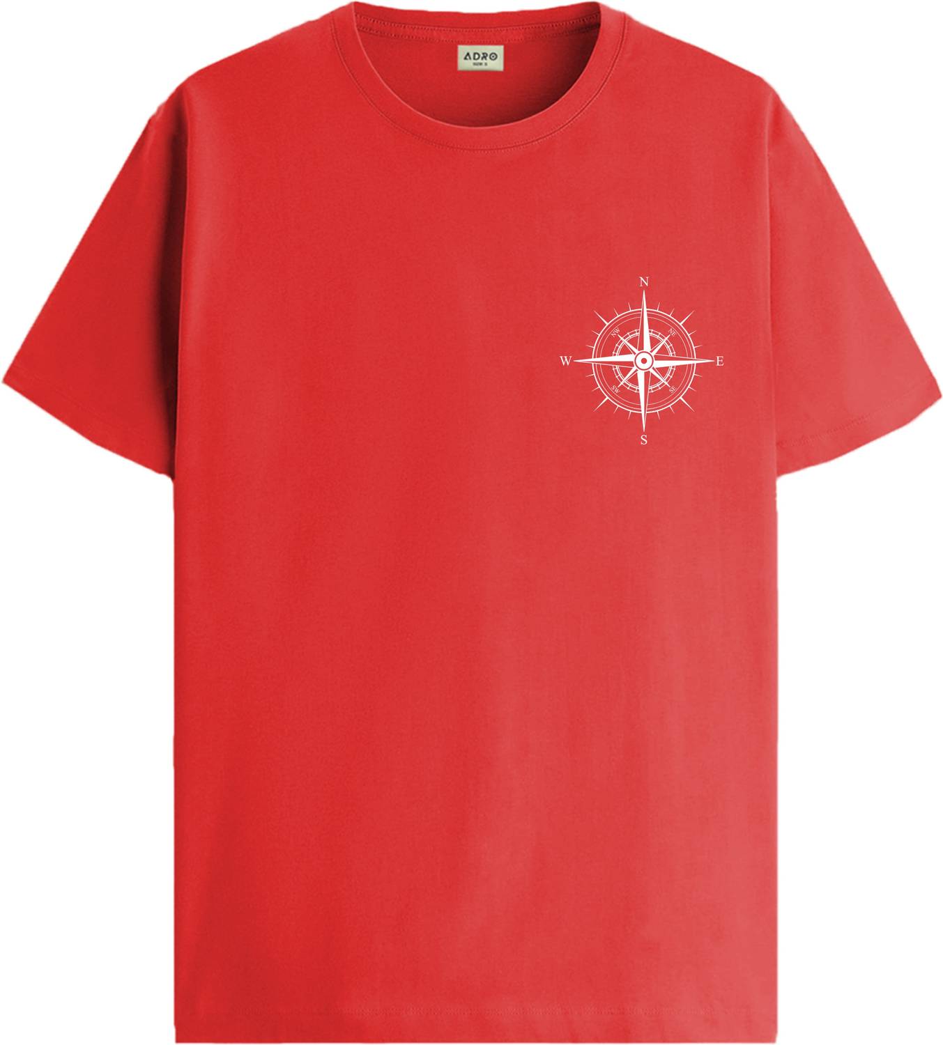 ADRO Graphic Print Men Round Neck Red T-Shirt