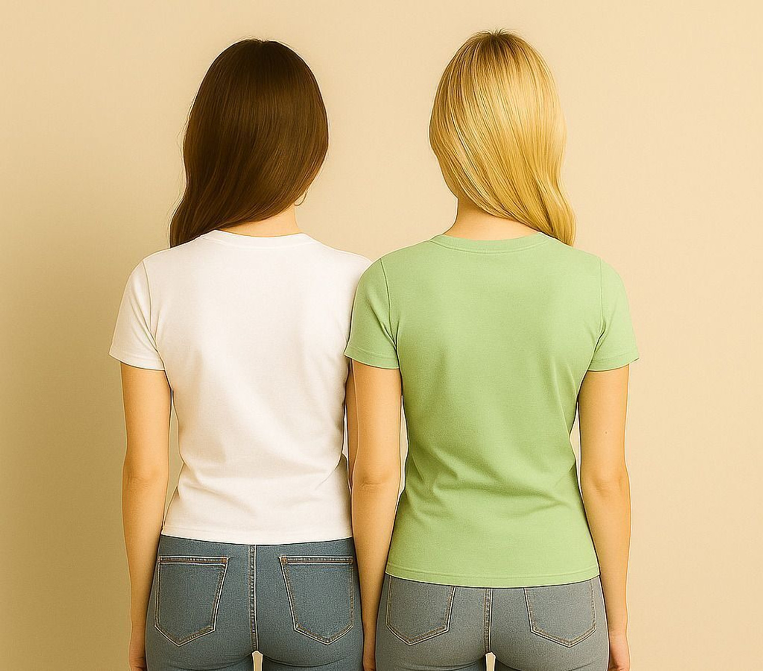Image of HouseOfCommon Graphic Print Women Round Neck White, Green T-Shirt