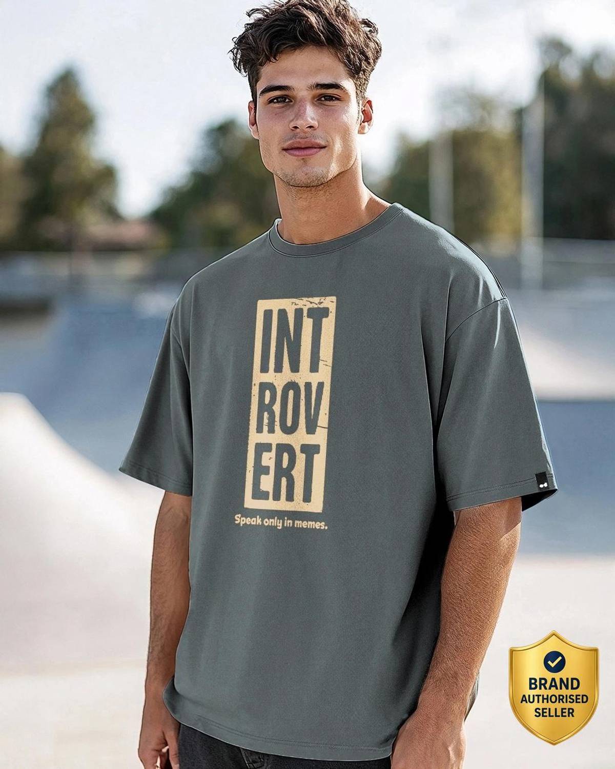 BEWAKOOF Typography Men Round Neck Grey T-Shirt
