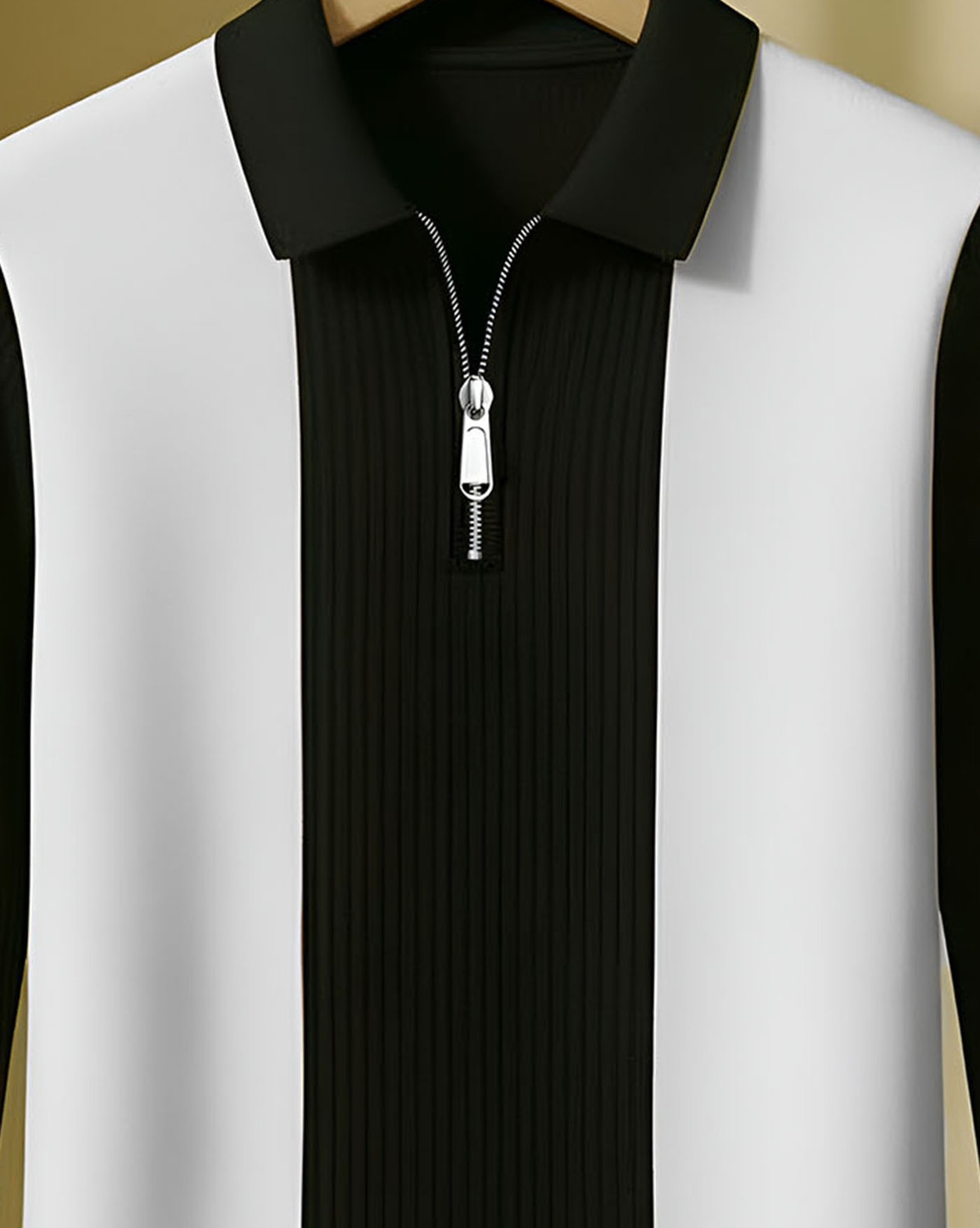 Image of AOOSH Full Sleeve Striped Men Sweatshirt
