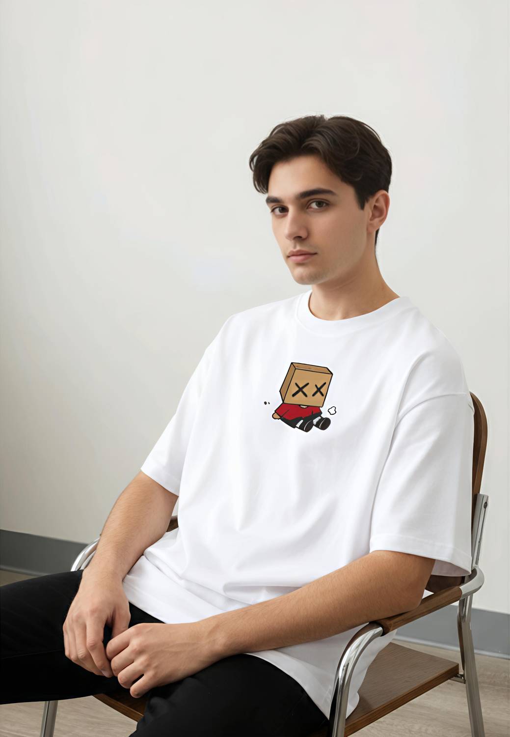 Fab Fashion Studio Men White T-Shirt - Image 2
