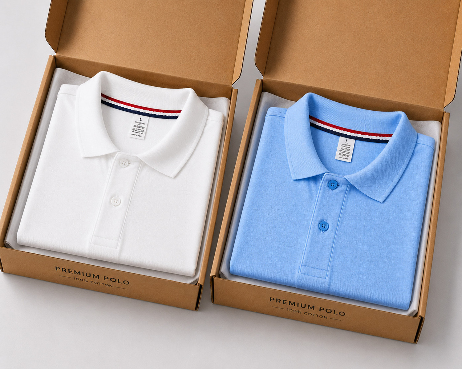 Image of tshirt Solid Men Polo Neck Light Blue, White T-Shirt