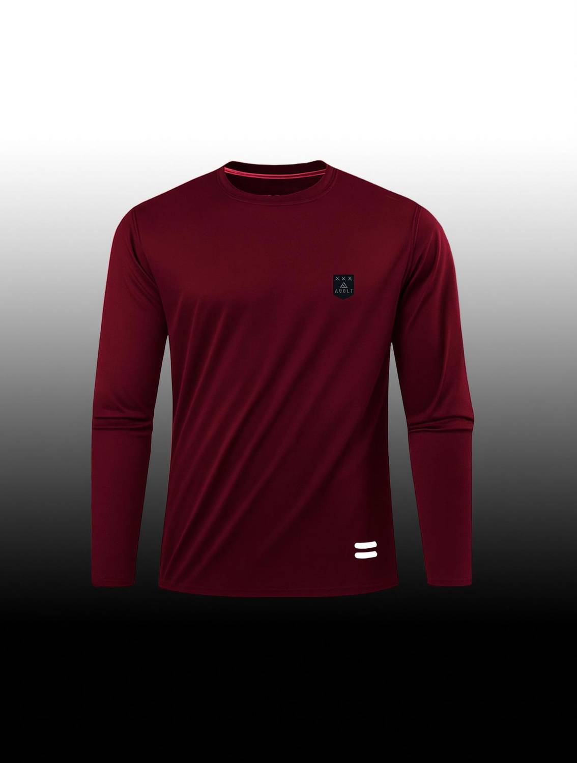 AVOLT Self Design Men Round Neck Maroon T-Shirt