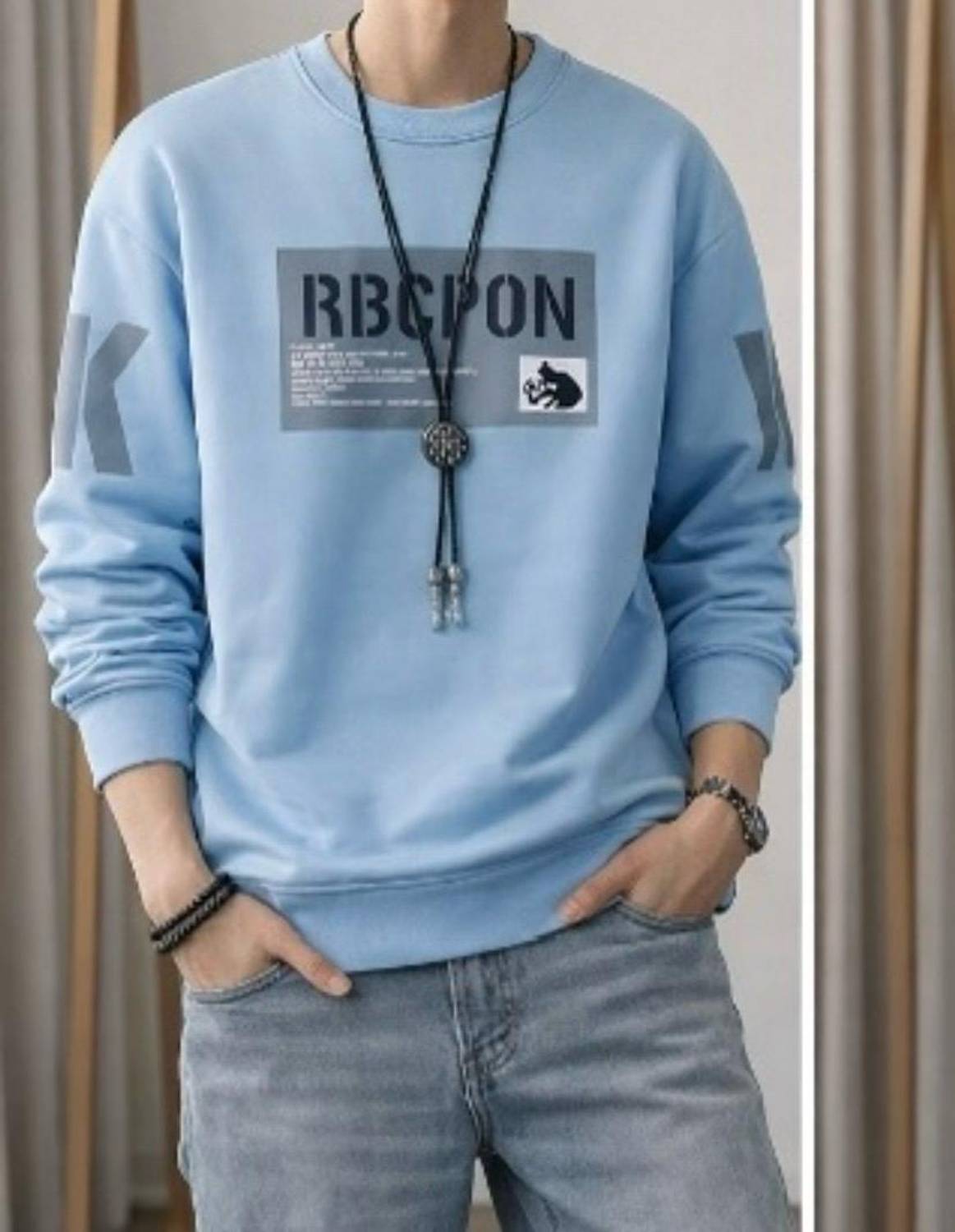 Abhishek Printed Men Round Neck Blue T-Shirt