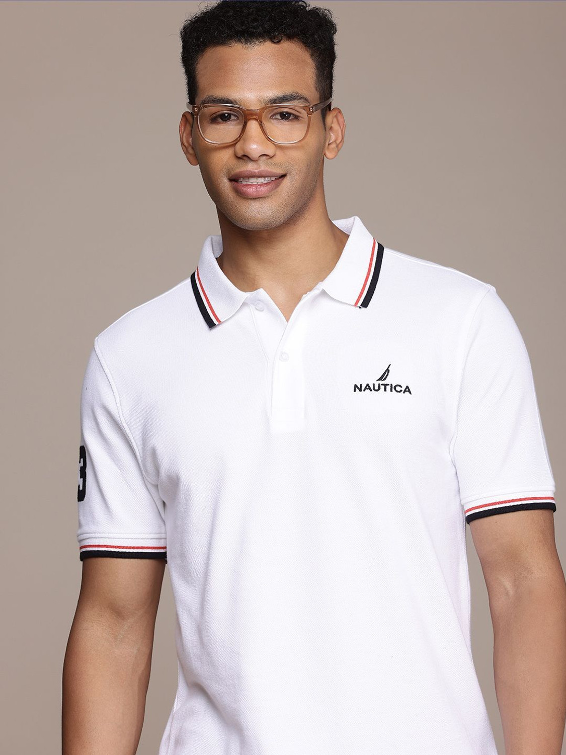 NAUTICA Solid Men Polo Neck White T-Shirt
