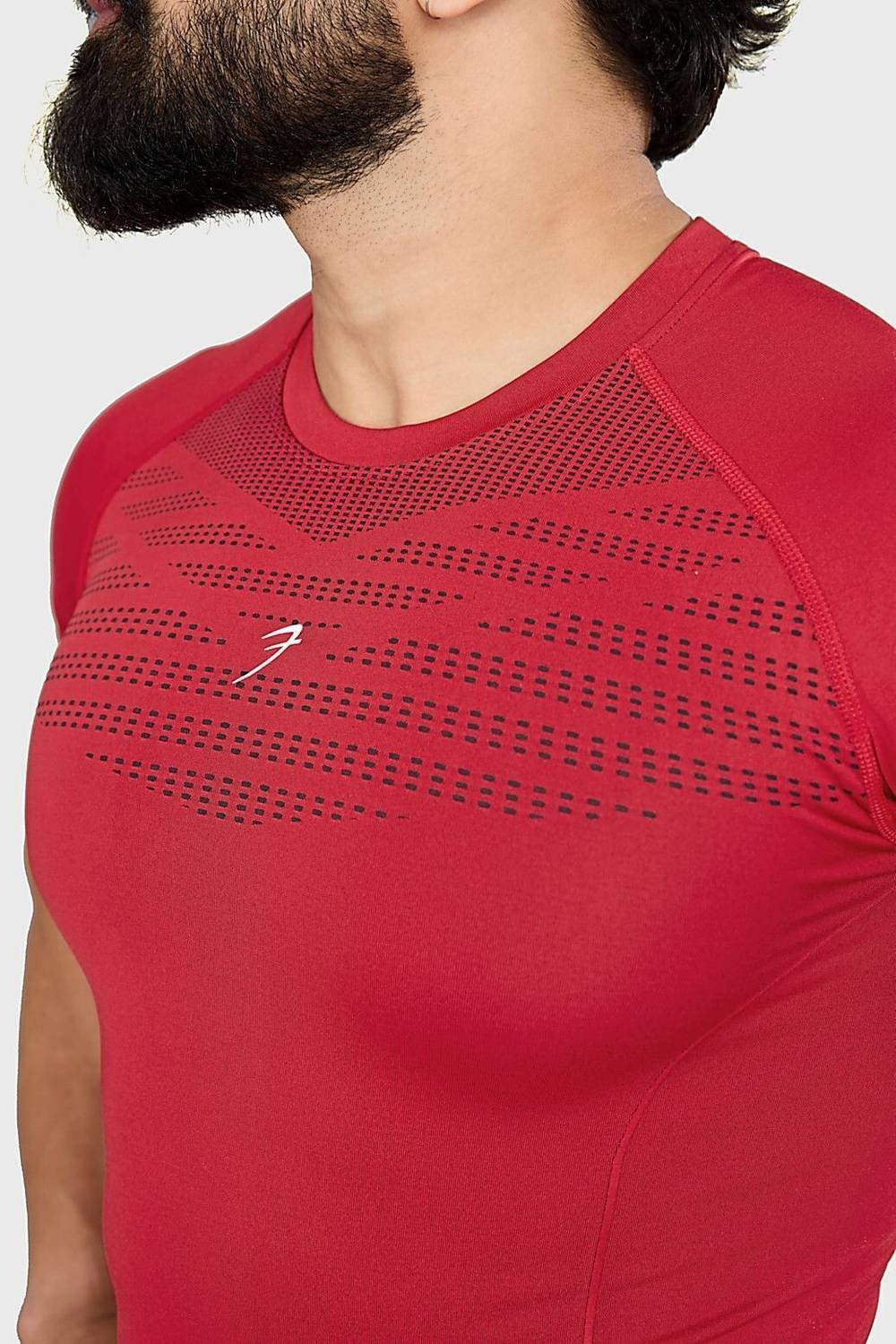 FuaarK Men Red Round Neck T-Shirt - Image 4