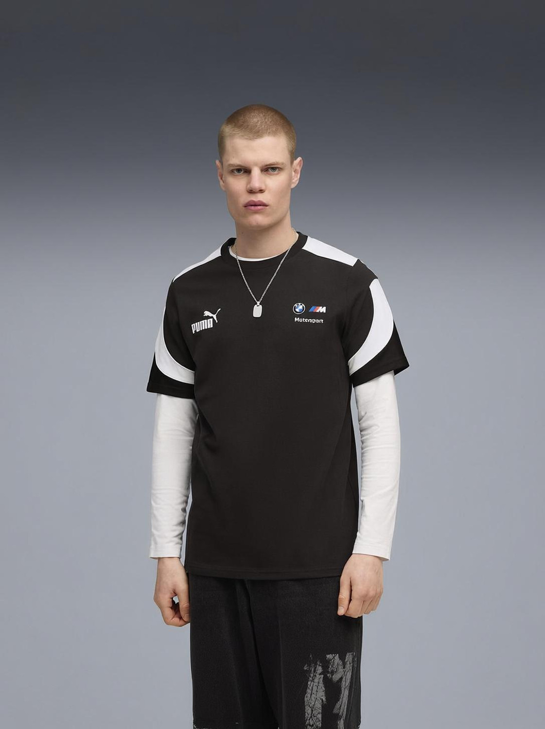 Image of PUMA Solid Men Crew Neck Black T-Shirt