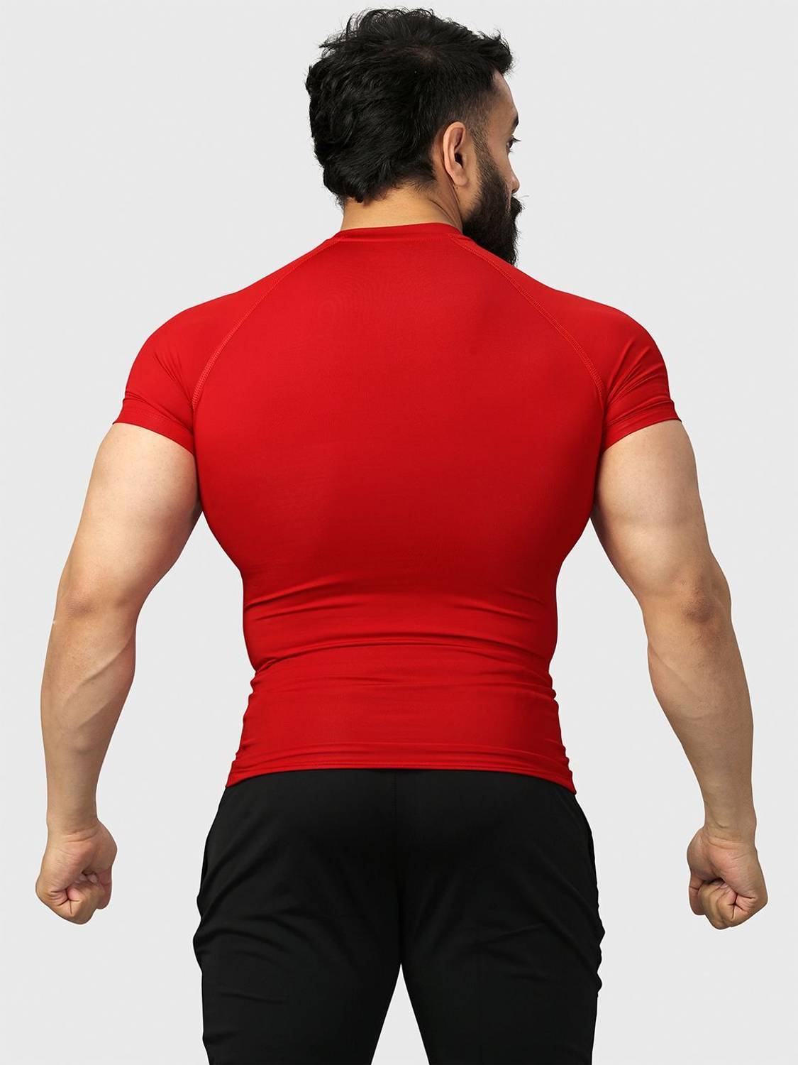 FuaarK Men Red Round Neck T-Shirt - Image 2