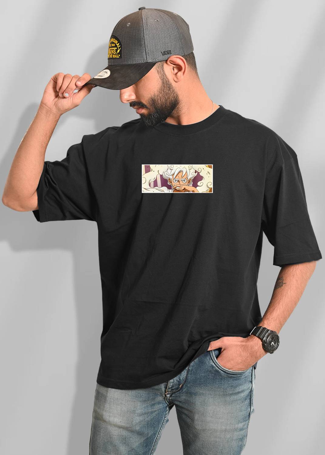 Devilson Men Black Round Neck Printed T-Shirt - Image 4